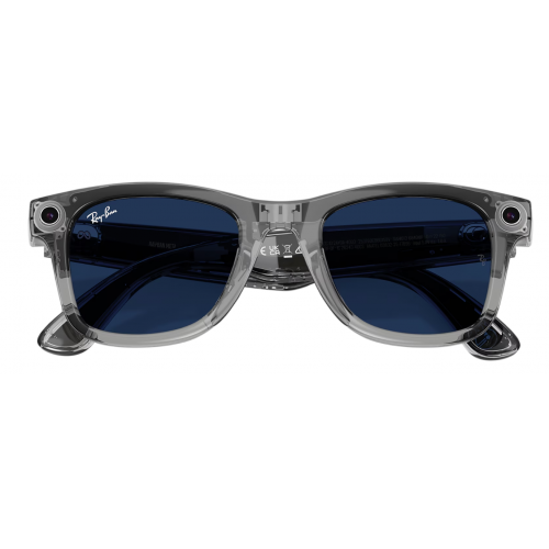 Умные очки Ray-Ban Meta* Wayfarer Gen 2 Shiny Transparent Grey, Фотохромные линзы Clear to Sapphire Transitions (RW4012), размер M
